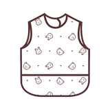 Детский водонепроницаемый легкий и тонкий дышащий фартук, нагрудник для еды, сзади на завязках, с карманом