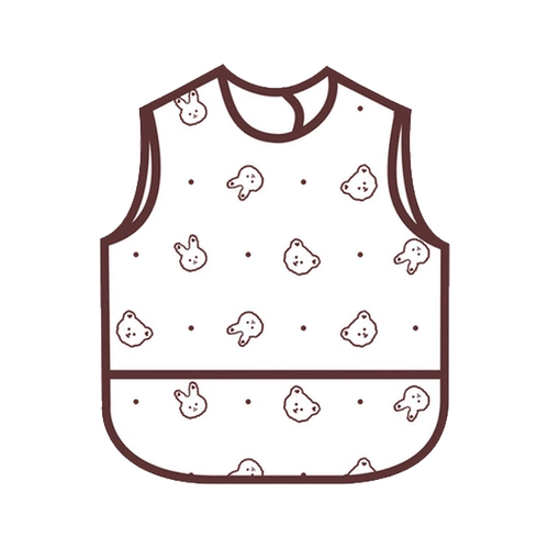 Детский водонепроницаемый легкий и тонкий дышащий фартук, нагрудник для еды, сзади на завязках, с карманом