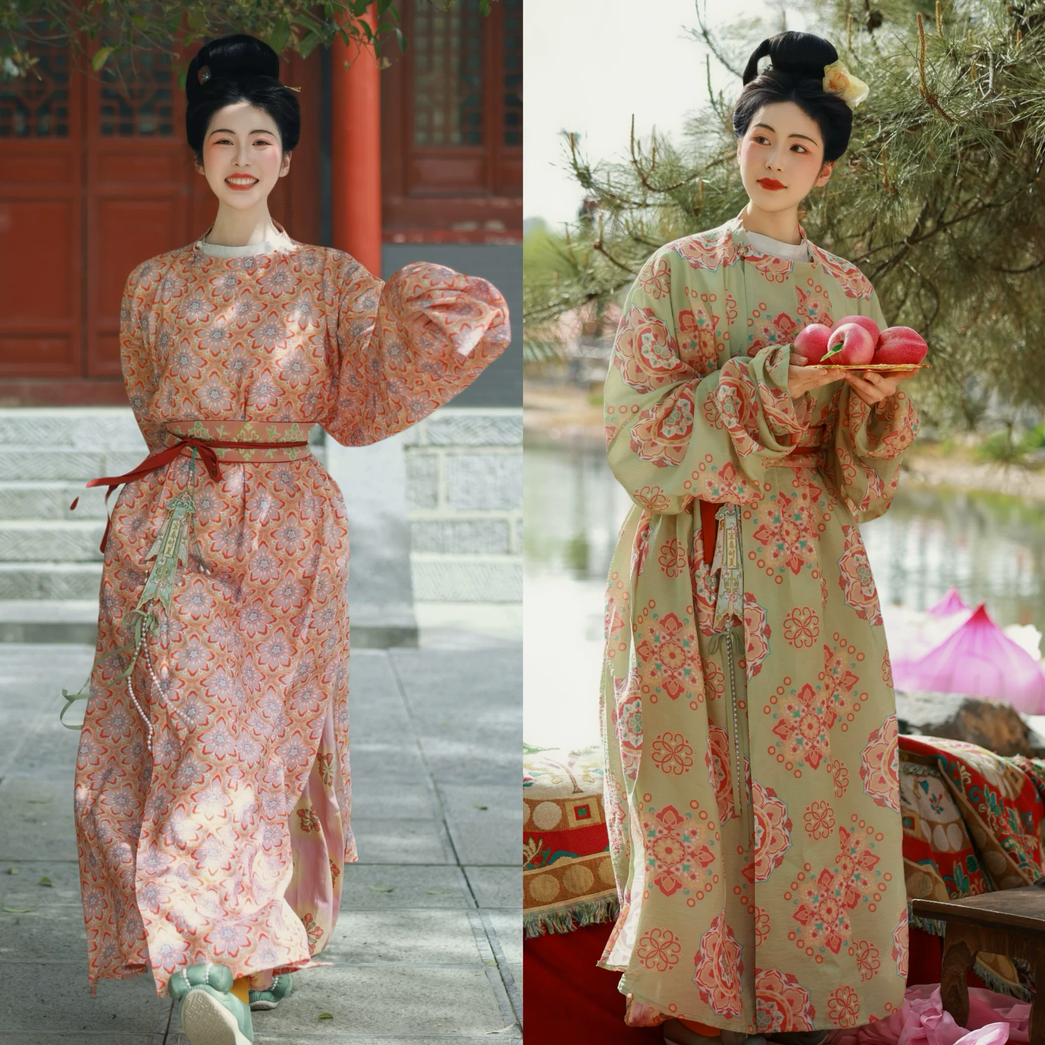青泠谷 Summer Tang Dynasty round neck robe