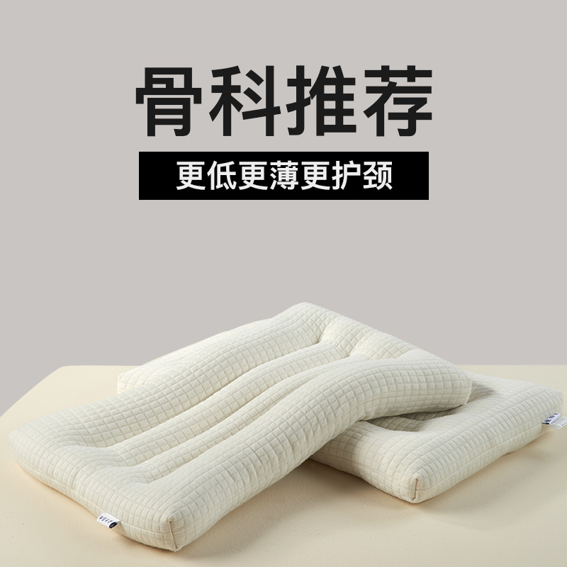 Buckwheat Pillow Pillow Core Single Cervical Spine Pillow Sleep Children Student Dorm Room Assisted Sleeping Special Home Shell Leather Low Pillows