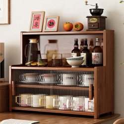 Cup holder desktop multi-functional coffee cup storage display rack dust-proof non-solid wood storage rack home kitchen tea rack