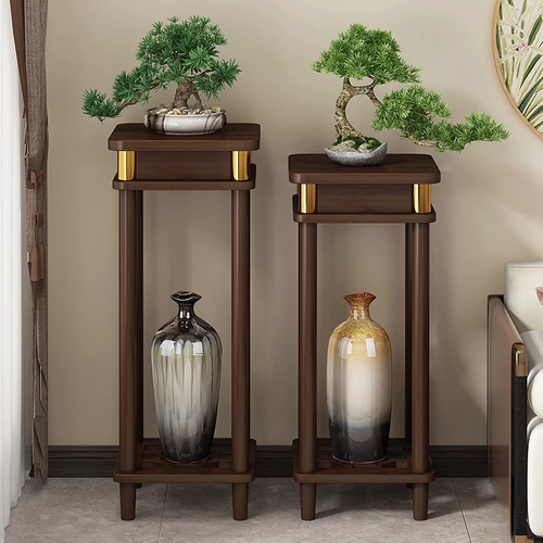 Напольная подставка для цветов для гостиной, кронштейн для домашнего цветочного горшка, стойка для украшений из нетвердого дерева, новый цветочный стол в китайском стиле, стеллаж для выставки товаров для растений