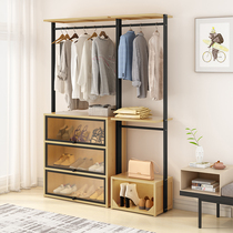 Coatrack Multifunctional Home Hanger Storage Rack Modern Simple Bedroom Floor-to-Hanging Simple Wardrobe