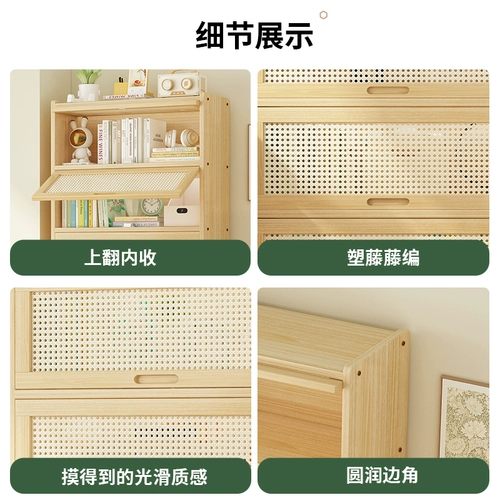 Универсальный книжный шкаф из натурального дерева, многослойная вместительная и большая книжная полка, система хранения