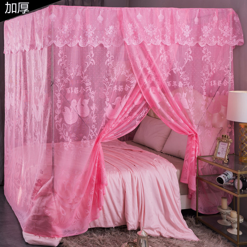 Wedding Wedding Celebration Single Bed Nets Yarn Old Palace Without Bracket Square Top Traditional Single Door Landing 1 5 m 1 8m Bed