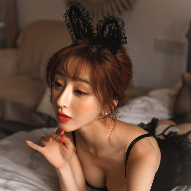 Lace Rabbit Ear Hair Stirrup South Korea Hair Clip Head Adorned Head Grottoes Sweet Hair Clip Ornament Spice Hair Stirrup
