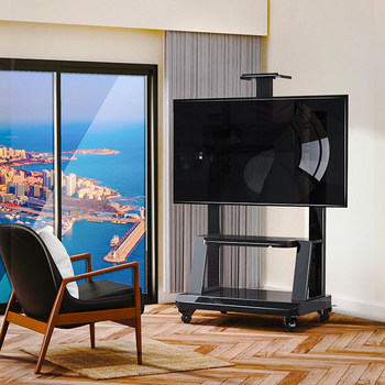 Movable Tv Stand, Floor-Standing Cart, All-In-One Machine, Suitable for 55657585100inch and Other Universal Mounts