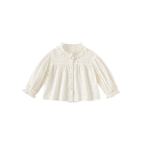 INSbobo рубашка для девочек милая кружевная детская белая рубашка с длинными рукавами модная повседневная модная рубашка для маленьких девочек