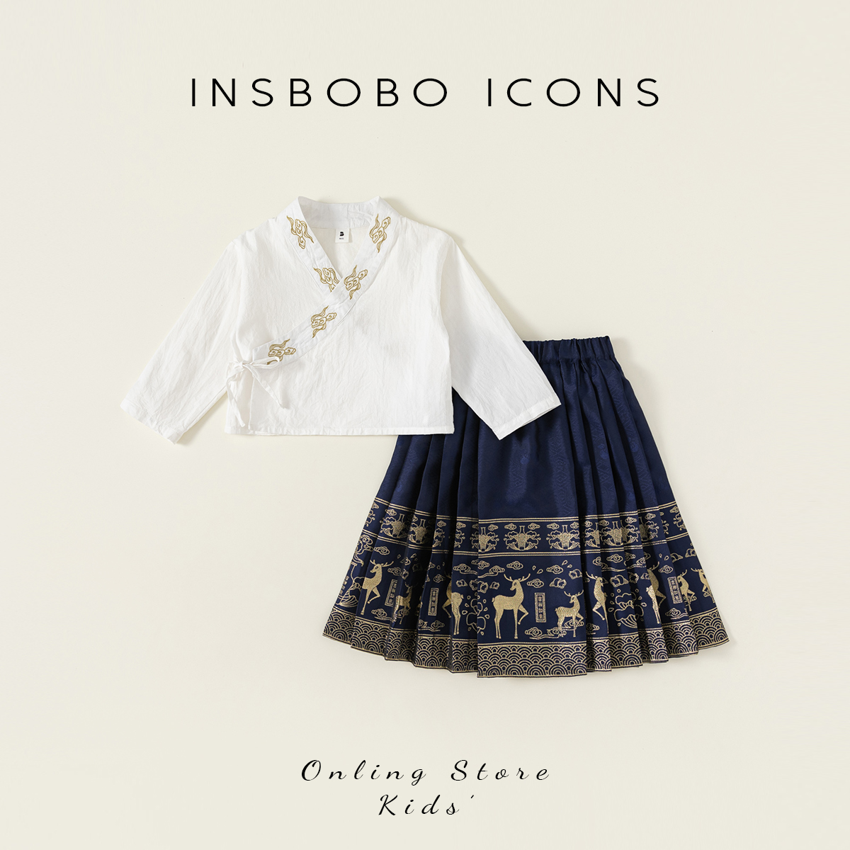 Hanfu girls 2023 new children Mafacial dress age dress, male baby Chinese wind child clothing boy autumn and winter money-Taobao