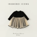 Весеннее утепленное платье, модная юбка на девочку, комплект, лонгслив, осенний наряд маленькой принцессы