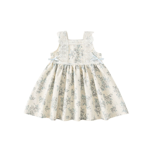 INSbobo Летнее платье, юбка, летняя одежда, детский наряд маленькой принцессы для девочек, в цветочек