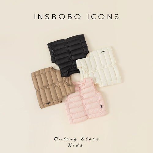 Детский легкий и тонкий демисезонный жилет с пухом для мальчиков, бархатный вкладыш, пуховик, утиный пух