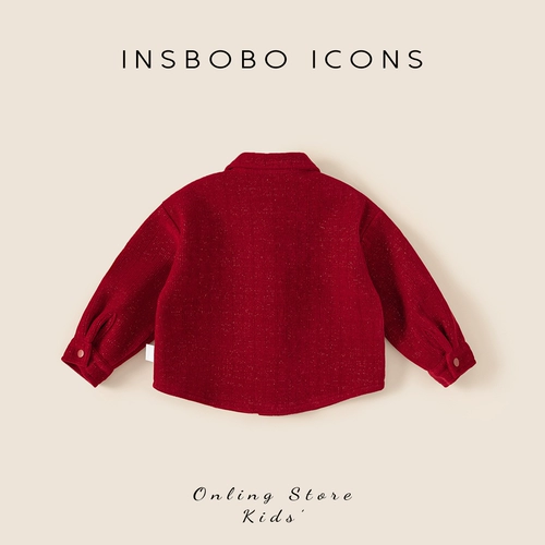 Детское платье, зимнее ханьфу, красный костюм мальчика цветочника, увеличенная толщина, китайский стиль