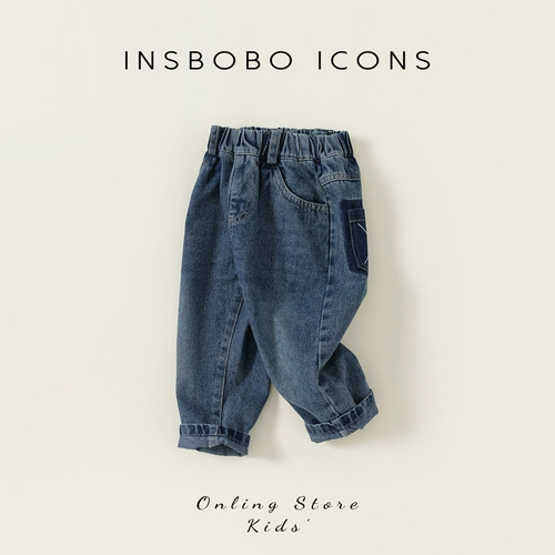 Штаны для мальчиков, весенние детские джинсы, тренд сезона, детская одежда