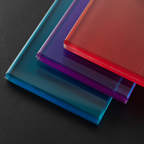 Double-layer tempered laminated glass custom-made sunroom stair guardrails canopy glass frosted colored glass partition wall