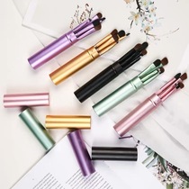 5 eye makeup brush set barrel brush small horse hair eye shadow brush beauty tool mini portable beginner