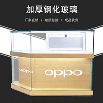 New mobile phone counter display table Siamese corner shelf table Tempered glass Huawei Xiaomi support logo customization