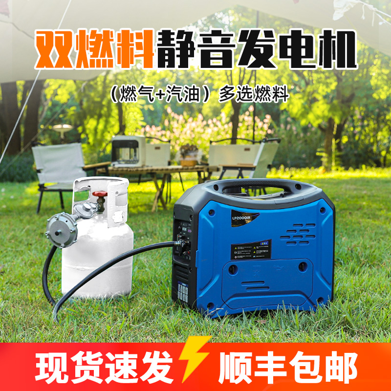 Longpeng 220V generator petrol liquefied gas dual-use gas powered small home silent frequency conversion portable outdoor-Taobao