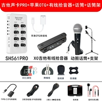 Звуковая карта+Apple OTG+проводной пикап+микрофон+рама микрофона