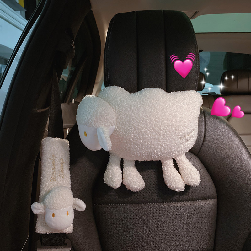 Car head pillow back neck pillow cute cartoon seat seat pillow carton seat seat with pillow seat
