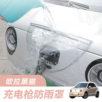Euler black cat decoration charging gun rain cover new energy vehicle charging port transparent magnetic waterproof cloth rain cover