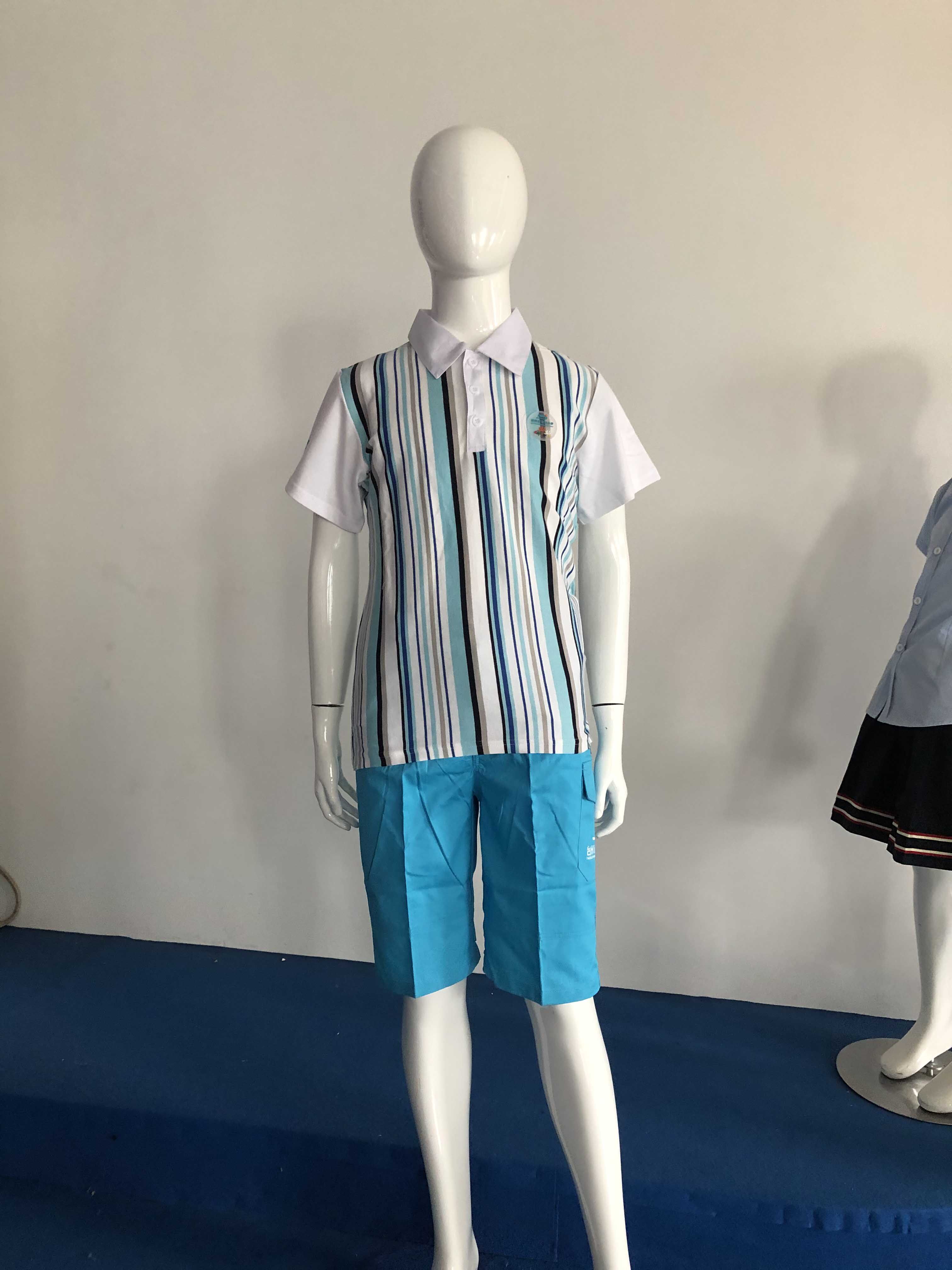Taizhou experimental primary school uniform Boys summer wear a set of short-sleeved shorts summer suit school uniform