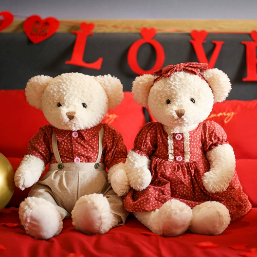 Кукла, плюшевая игрушка для влюбленных, пара кукол, свадебный подарок, новая коллекция, с медвежатами