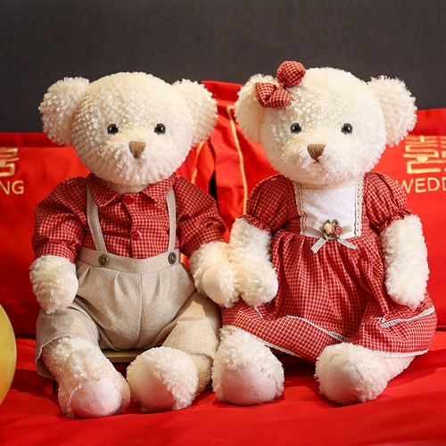 Кукла, плюшевая игрушка для влюбленных, пара кукол, свадебный подарок, новая коллекция, с медвежатами