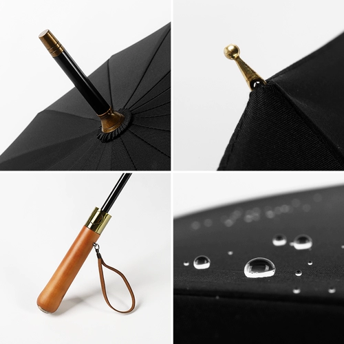 16 Ручка с костями ручки зонтика с большим длинным пингл -предпринимательством Старший длинный рекламный зонтик на заказ логотип