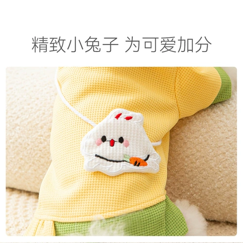 Милый кролик, удерживающий тепло шнурок-держатель, демисезонная толстовка, котенок, кот, осенний, домашний питомец