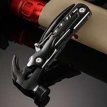 Outdoor Stainless Steel Multifunctional Ram Calipers Hammer Camping Carry-opener Wood Saw Screwdriver Survival Mini Knife
