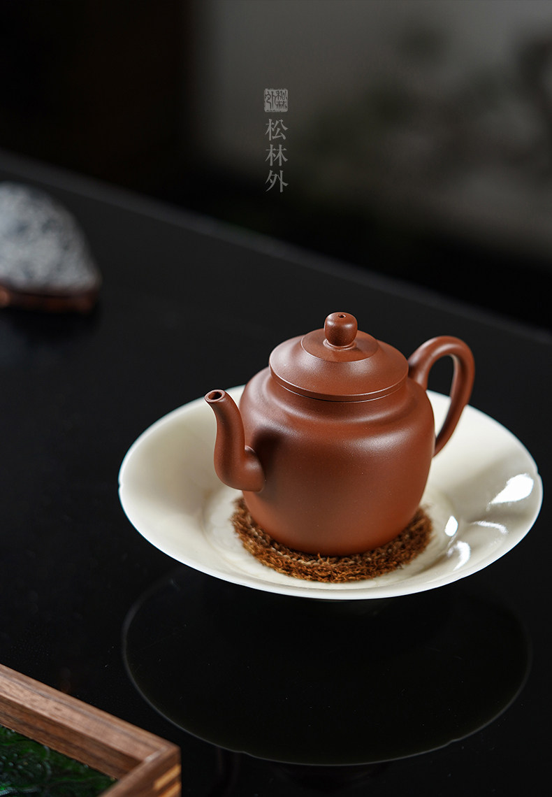 松林外宜興紫砂壺原礦底槽清高宮燈茶壺泡茶家用茶具純手工小茶壺|茶壺