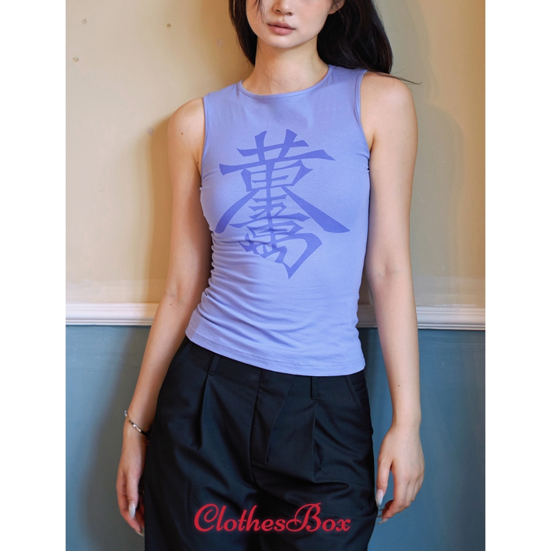The Design Is Amazing! Friends Rachel. Gold 0kg Printed American-Style Sleeveless Stretch Tank Top