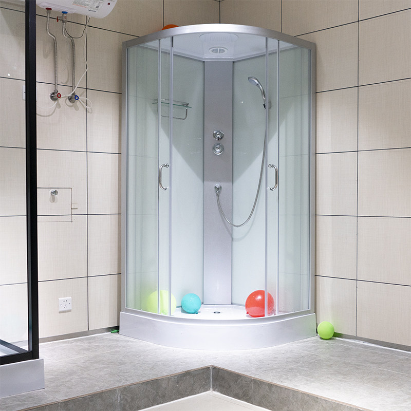 New Spyker shower room overall one-piece arc fan-shaped glass sliding door partition steam shower room shower room household