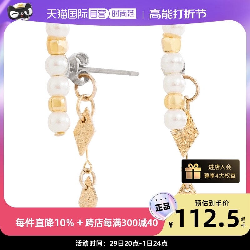 (self-employed) OSEWAYA ear nail rice grain pearl earrings diamond earring pendant one style two with temperament earrings loving-Taobao