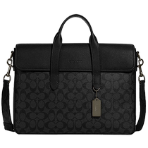 (Self-operated) COACH Mens Large Shoulder Handbag PVC Black C9873 C9827
