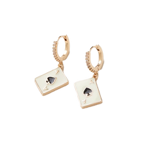 (Self-operated) Fable Ace of Spades Poker Egg Stud Earrings High-end Niche Unique Retro Earrings Earrings