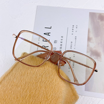 Square glasses frame womens anti-blue light large frame anti-radiation full frame Korean version of the thin Korean version of the fashion makeup myopia glasses