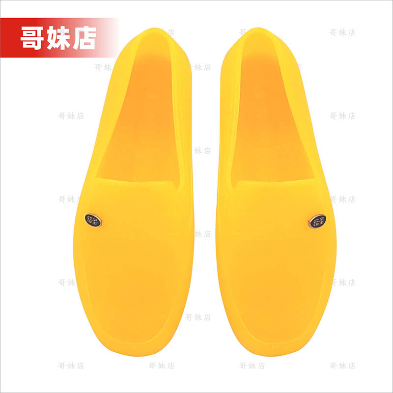 Yellow glue thickened construction site construction workers waterproof kitchen clean non-slip easy to wash easy to dry rain boots
