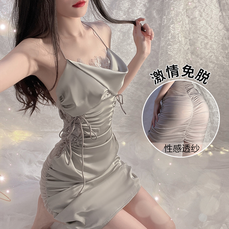 Sexy Spice Pajamas Passion Suit Lingerie Temptation Midnight Charm Pendant With Skirt Teasing Uniform Bed Fire Hot Lady