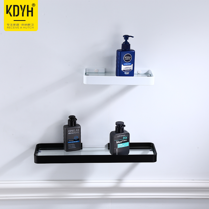 Nordic Stiletto-Free Space Aluminum Bathroom Shelve Makeup Room Containing shelf wall-mounted glass washstand Shelf