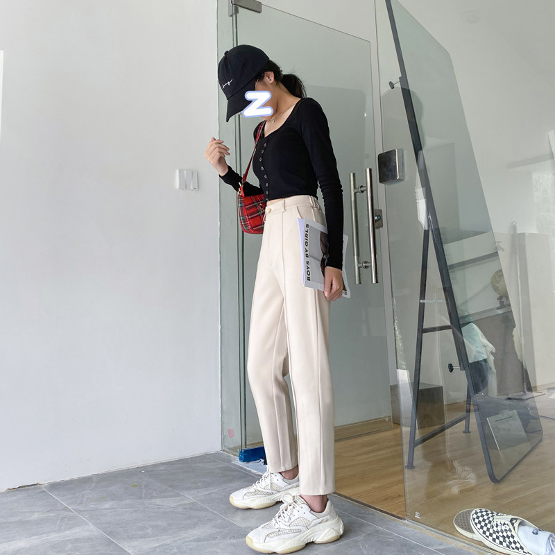 Gross Pants Children Autumn Winter 2020 New Western Pants Smoke Tubes Pants Granny Pants Kharen Pants Robe Pants High Waist Display Slim Fit