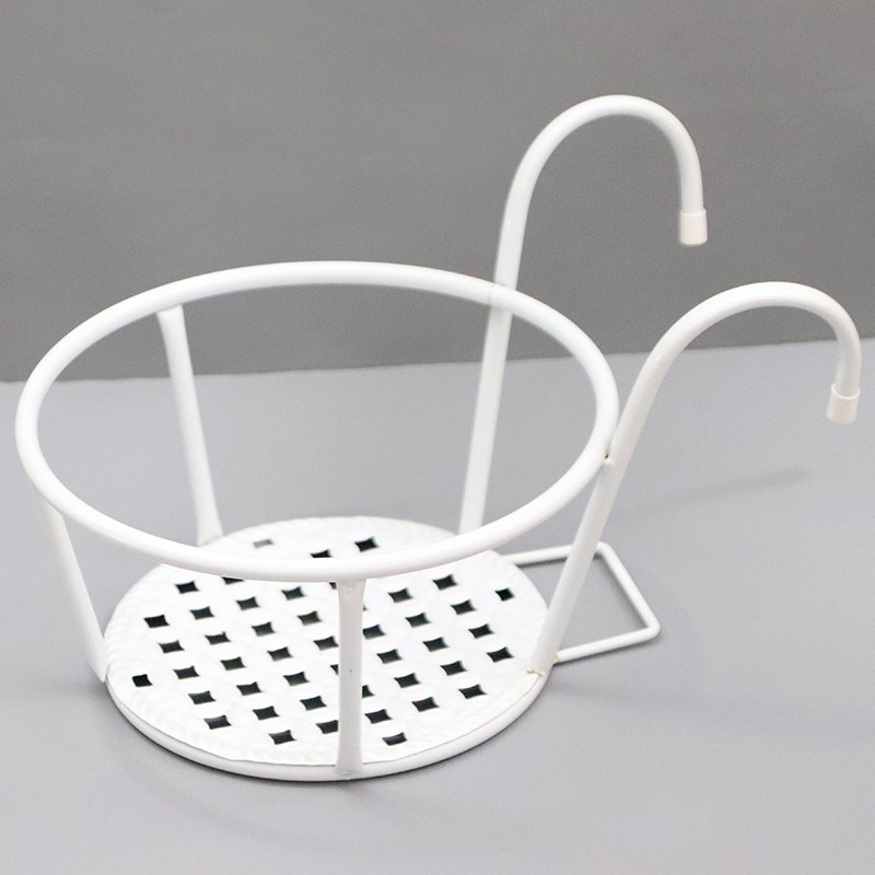 Iron Art Outdoor Balcony Gold Gflower Shelf Hanging Flower Pot Shelf Hanging Chandelia Window Potted potted frame Railing Guard Rail