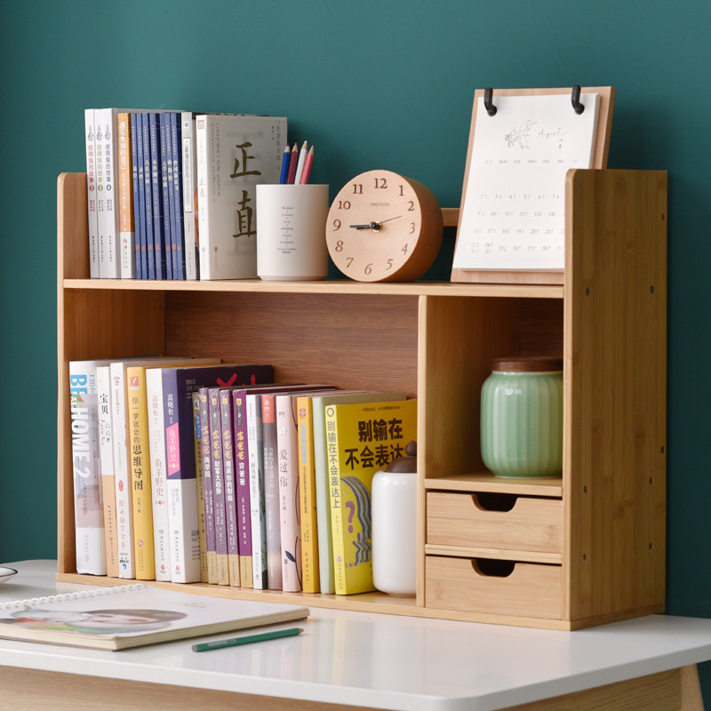 Nanzhu Bookshelf Desktop Student Desk Containing Finishing Rack Simple Table Multilayer Computer Desk Small Shelf