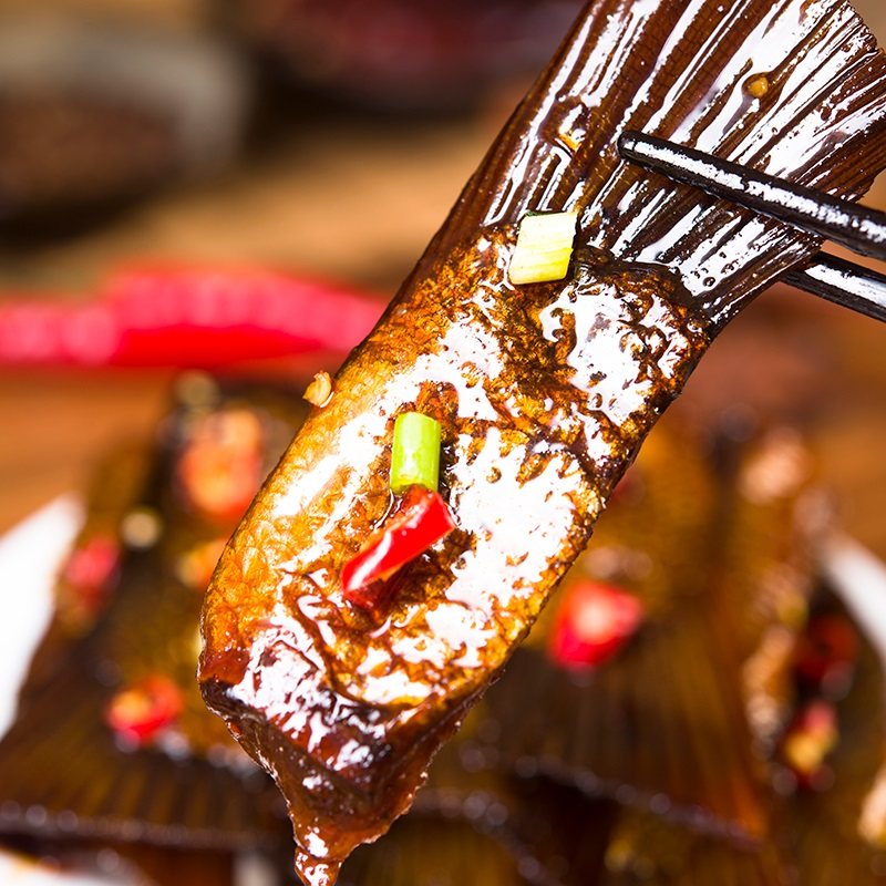 Spicy Sauce Fish Tail Sauce Fish Chunks Shredded Fish Fillet Hunan Specialty Ready-To-Eat Dried Fish Extra Spicy Cooked Food Casual Snacks