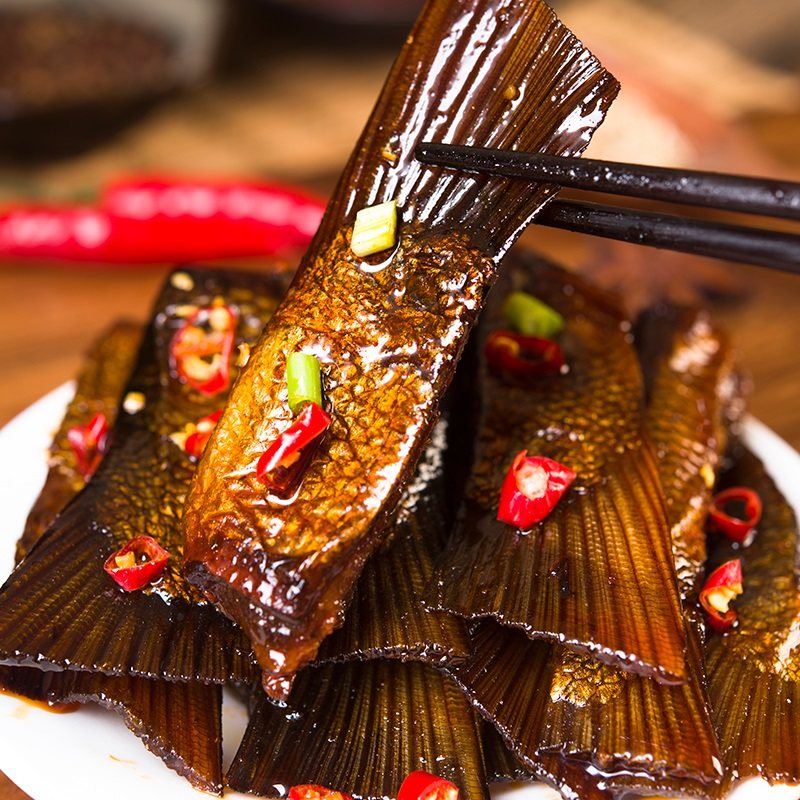 Spicy Sauce Fish Tail Sauce Fish Chunks Shredded Fish Fillet Hunan Specialty Ready-To-Eat Dried Fish Extra Spicy Cooked Food Casual Snacks