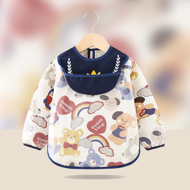 Baby smock, thin reverse-fitting children's bib