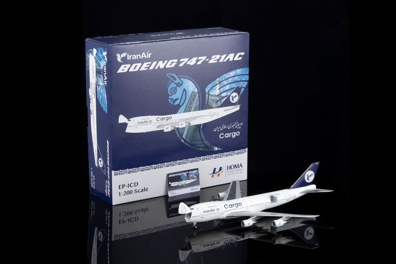 1/200 Finished Alloy Aircraft Model Sqwings Iran Airlines B747-200F Ep-Icd