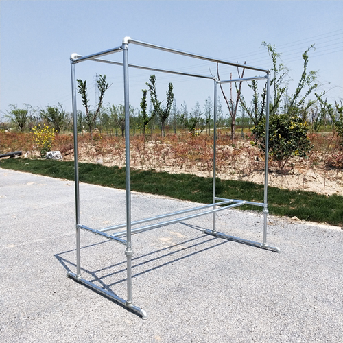 Galvanized pipe steel pipe drying rack Single pole floor-to-ceiling hanger Indoor hanger thickened balcony outdoor drying clothes rack
