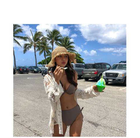 Đồ bơi mới nữ chẻ thép tấm tập hợp ngực cao eo che bụng bên quai gợi cảm bikini bãi biển spa - Bikinis bộ bikini 3 món